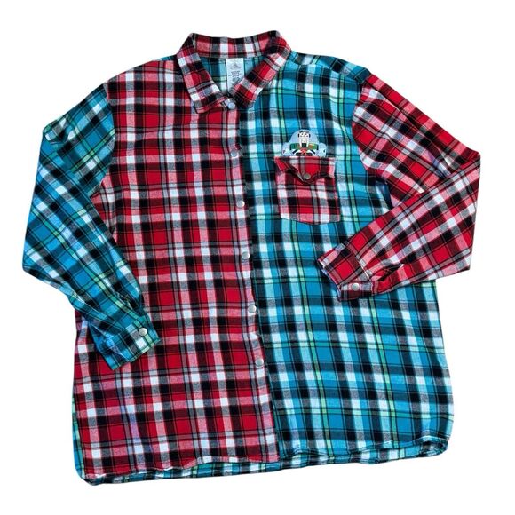 Disney Pixar Toy Story “Toy To The World” Christmas Flannel Snap Button Up XXL - Picture 1 of 15